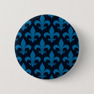 Macaron Rond 5 Cm Fleur de lis motif Paris