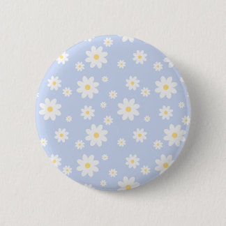 Macaron Rond 5 Cm Fleur de marguerite blanche classique