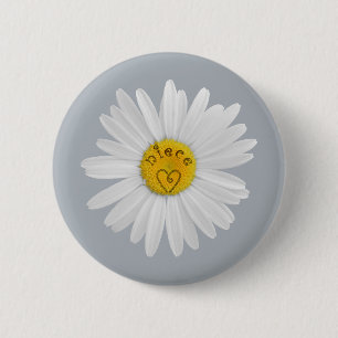 Macaron Rond 5 Cm Fleur de marguerite pour Arrière - plan de la Pers