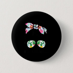 Macaron Rond 5 Cm Fleur de plante de maman à chignon désordonné vie