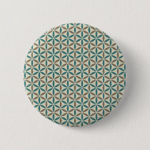 Macaron Rond 5 Cm Fleur de vie - motif de timbre - BG 1