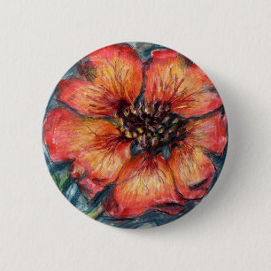 Macaron Rond 5 Cm Fleur d'huile de cendres du Népal
