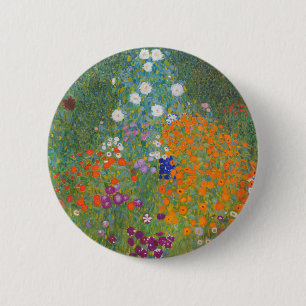 Macaron Rond 5 Cm fleur+jardin+klimt+gustav+cottage