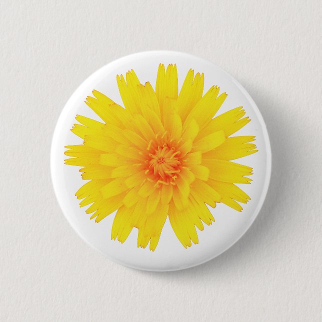 Macaron Rond 5 Cm Fleur jaune (Devant)