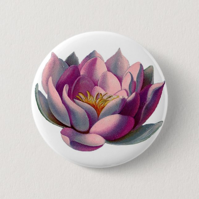Macaron Rond 5 Cm Fleur Lotus (Devant)
