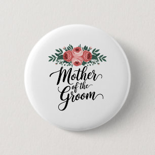 Macaron Rond 5 Cm Fleur Mère du marié Shower de mariage Maman de