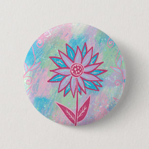 Macaron Rond 5 Cm Fleur Pastel à main mignonne