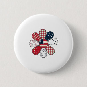 Macaron Rond 5 Cm Fleur patriotique vintage vecteur conception de ch