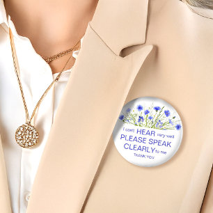 Macaron Rond 5 Cm Fleur sauvage violet dur à entendre insigne de pin