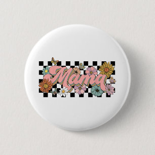 Macaron Rond 5 Cm Fleur super Mama Fête des mères Femmes de Son Daug