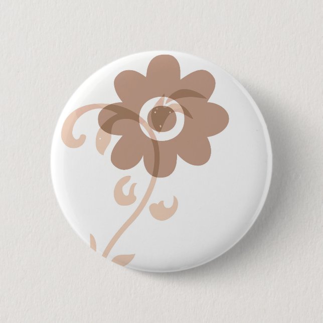 Macaron Rond 5 Cm Fleur terreuse d'amusement (Devant)