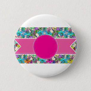 Macaron Rond 5 Cm fleurit nuptiale élégant chic coloré de vignes