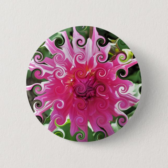 MACARON ROND 5 CM FLEURS (Devant)