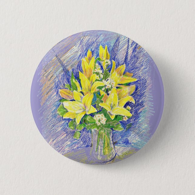 Macaron Rond 5 Cm Fleurs (Devant)