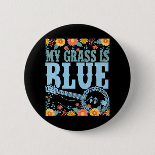 Macaron Rond 5 Cm Fleurs Banjo cool Vintages à cordes