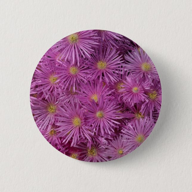 Macaron Rond 5 Cm Fleurs d'aster violet (Devant)