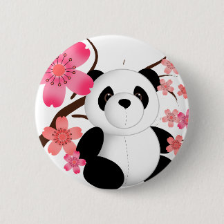 Macaron Rond 5 Cm Fleurs de cerisier de panda