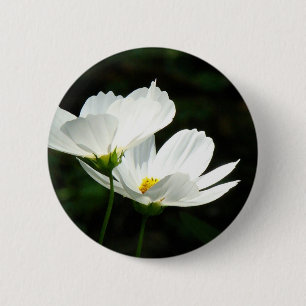 Macaron Rond 5 Cm Fleurs de marguerite de cosmos