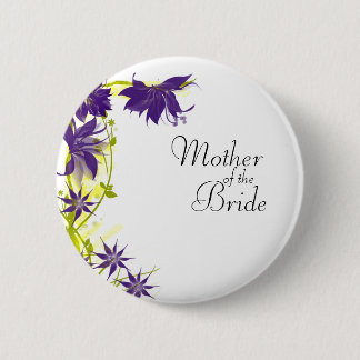 Macaron Rond 5 Cm Fleurs de mariage de l'île violette mère de la mar