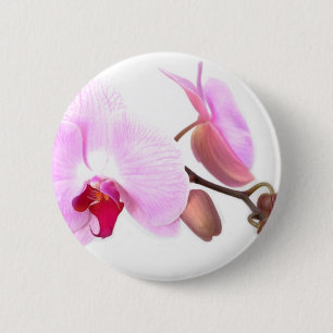 Macaron Rond 5 Cm Fleurs d'orchidées aziza