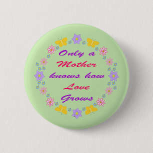 Macaron Rond 5 Cm Fleurs et papillons de la Fête des mères
