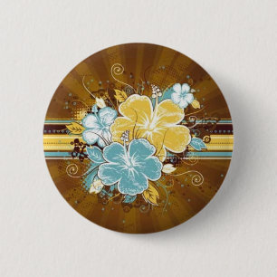 Macaron Rond 5 Cm Fleurs fascinantes