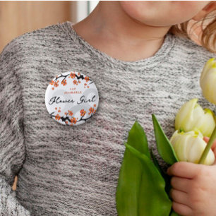 Macaron Rond 5 Cm FLEURS FILLE FLEURS Tropical Frotles Mariage chic