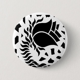 Macaron Rond 5 Cm Fleurs géométriques