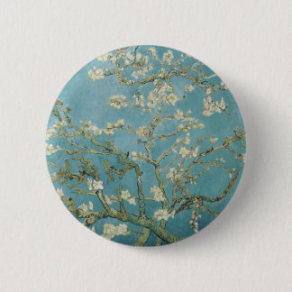 Macaron Rond 5 Cm Fleurs Gogh Branches Fleurs d'Amandier Nature