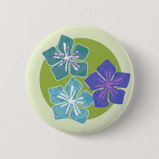 Macaron Rond 5 Cm Fleurs hawaïennes 1