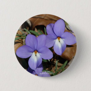 Macaron Rond 5 Cm Fleurs Sauvages Violette à Pieds d'Oiseau III Cade