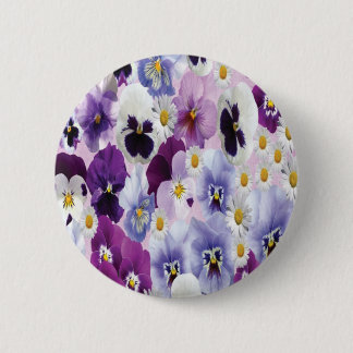 Macaron Rond 5 Cm Fleurs violettes, blanches et violettes arrière -