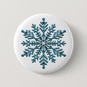 Macaron Rond 5 Cm Flocon de neige