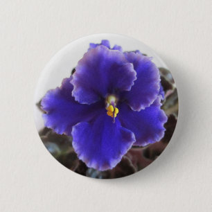 Macaron Rond 5 Cm Floraison de violette africaine