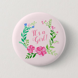 Macaron Rond 5 Cm Floral