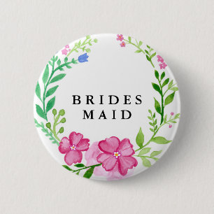 Macaron Rond 5 Cm Floral Bridesmaid Mariage