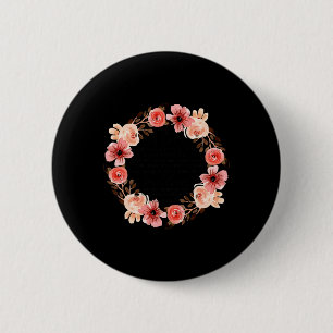 Macaron Rond 5 Cm Floral Christian Aucune Arme Formée Contre Vous Bi