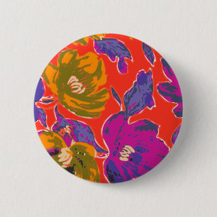 Macaron Rond 5 Cm Floral décoratif
