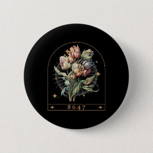 Macaron Rond 5 Cm Floral Feminist 8647 Anti-trump Human Rights Funny