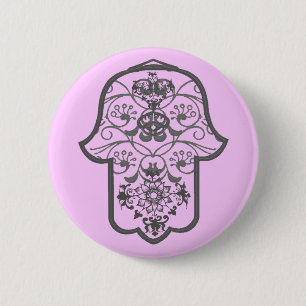 Macaron Rond 5 Cm Floral Hamsa