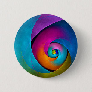 Macaron Rond 5 Cm Floral moderne Art Abstrait rose Bleu Motif #17