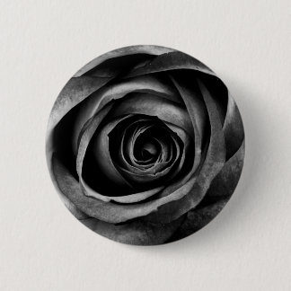 Macaron Rond 5 Cm Floral Rose noir Vintage décoratif