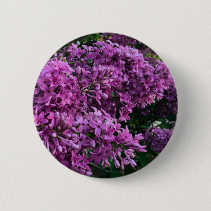 Macaron Rond 5 Cm Floraux violets élégants lilas violet