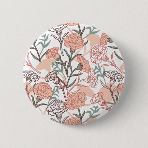 Macaron Rond 5 Cm Flore inspirée par la nature : Motif de fleurs de 