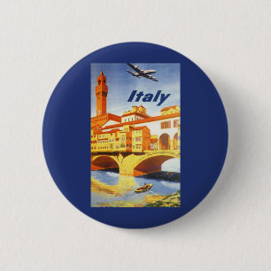 Macaron Rond 5 Cm Florence Italie Ponte Vecchio Vintage voyage du po