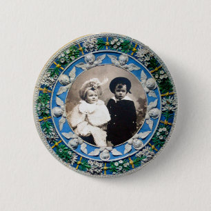 MACARON ROND 5 CM FLORENTINE RENAISSANCE  ANGELS , PHOTO TEMPLATE