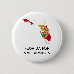 Macaron Rond 5 Cm FLORIDE pour VAL DEMINGS SÉNAT 2022 Bouton