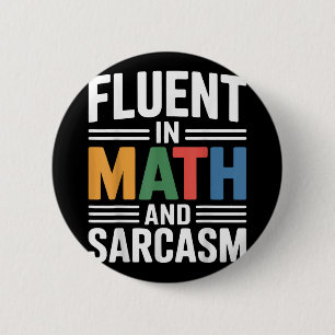 Macaron Rond 5 Cm Fluent Dans Les Maths Et Sarcasme Drôle Enseignant