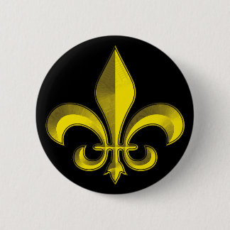 Macaron Rond 5 Cm Fluer de Art Bevel Gold Fresco