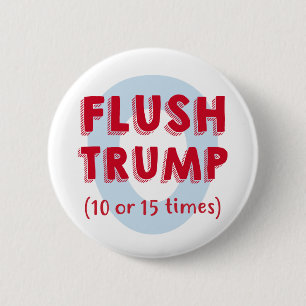 Macaron Rond 5 Cm Flush Trump 10 ou 15 fois